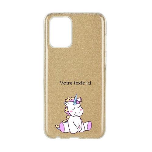 Coque Iphone 12 Pro Max Paillettes Dore Licorne Enjoy Personnalisee