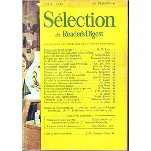 Sélection Du Readers Digest Avril 1950