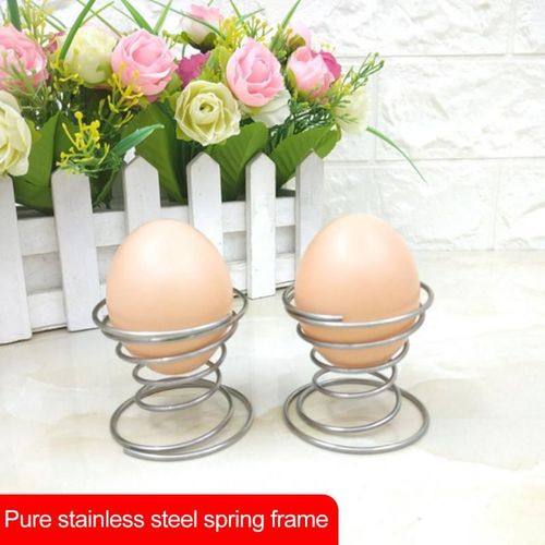 1/2/3pcs Usage Domestique Fil À Ressort En Acier Inoxydable Plateau Oeuf Tasses De Support De Stockage Coquetier Outil De Cuisine Accessoires De Cuisine