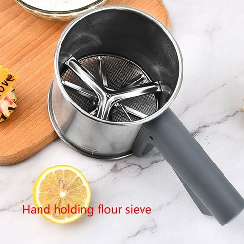 Tamis À Farine En Acier Inoxydable,Avec Tasse, Ustensile De Cuisine Pour Les Gâteaux, Pâtisserie En Sucre