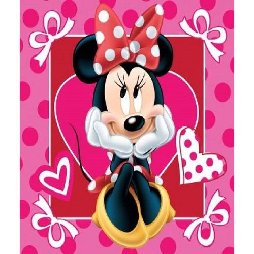 Minnie Disney : Housse De Coussin / Taie D'oreiller 40x40cm Et Fermeture - Neuf