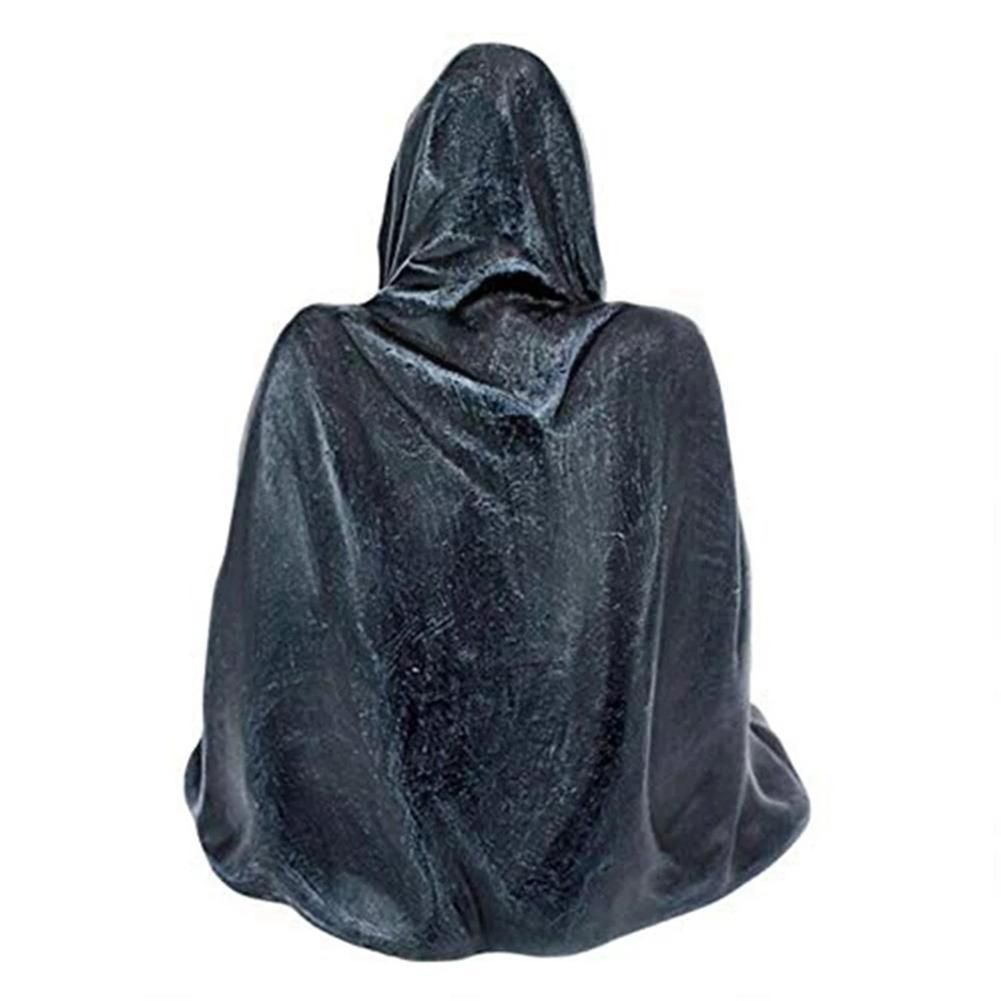 Statue de la Faucheuse Assis en Rsine Noire, Sculpture Goth... - 4