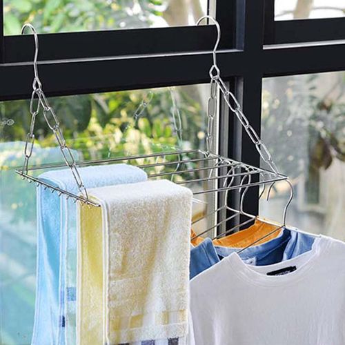 Support de séchage de chaussures pliant en acier inoxydable, pour le balcon, cintre à linge