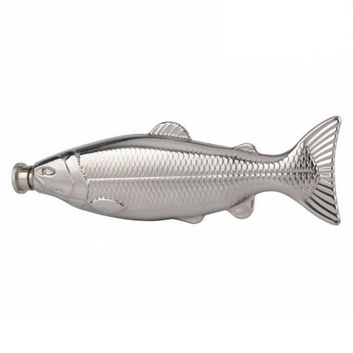 Bouteille D'alcool En Forme De Poisson, 4oz, Avec Entonnoir, Mini Flacon De Poche, En Acier Inoxydable, Pour Boissons, Whisky, Bouteilles De Vin