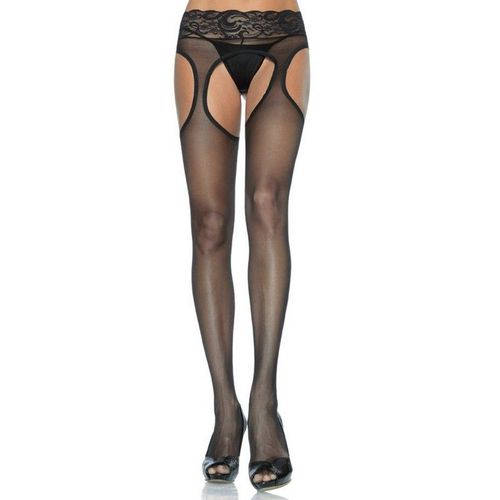 Bas Noir Avec Porte-Jarretelles Leg Avenue