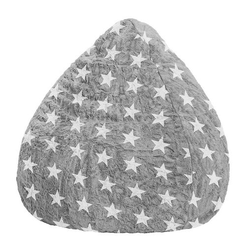 Pouf Fluffy Stars L Gris