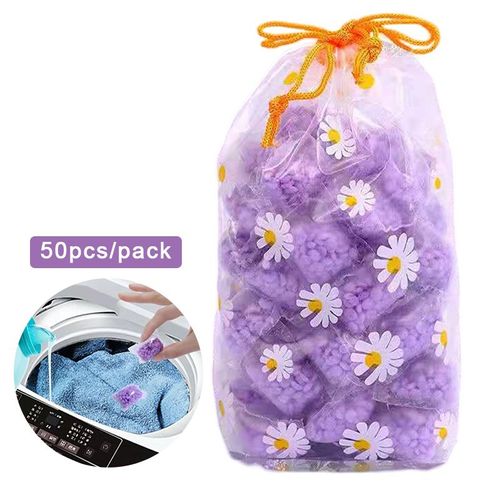 Perles de parfum de µrose fraîche, diffuseur de vêtements doux, perles de lessive de parfum, booster de parfum, lavage propre, vêtements, 50 pièces