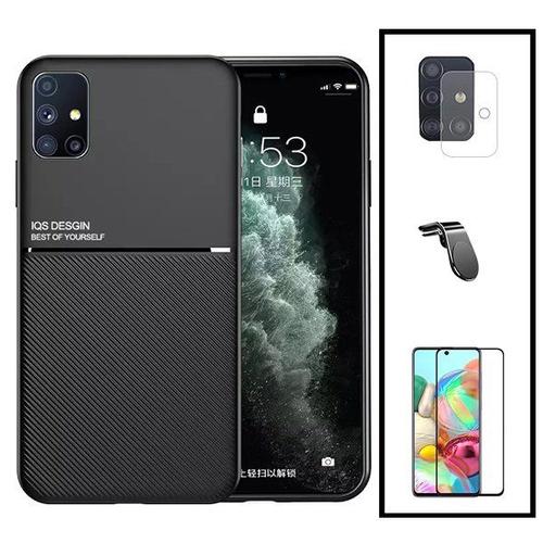 Kit Coque Magnétique Lux + Film De Verre Trempé 5d À Couverture Complète + Support Magnétique L Pour Samsung Galaxy A31