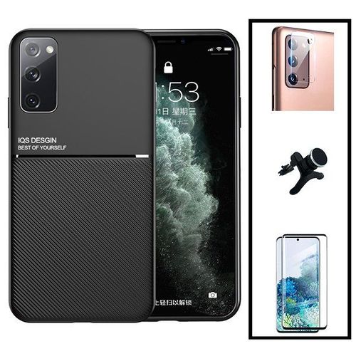 Kit Coque Magnétique Lux + Film De Verre Trempé 5d À Couverture Complète + Support Magnétique Renforcé Pour Samsung Galaxy Note 20