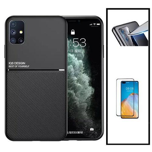 Kit Coque Magnétique Lux + Film De Verre Trempé 5d À Couverture Complète + Film Caméra Arrière Pour Huawei P40 Pro