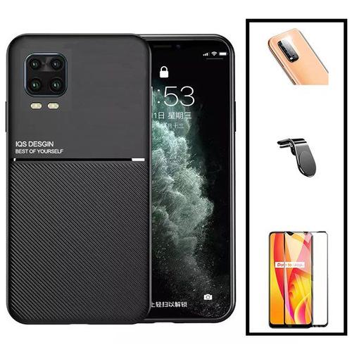 Kit Coque Magnétique Lux + Film De Verre Trempé 5d À Couverture Complète + Film Caméra Arrière + Support Magnétique L Pour Xiaomi Redmi Note 9 Pro 5g