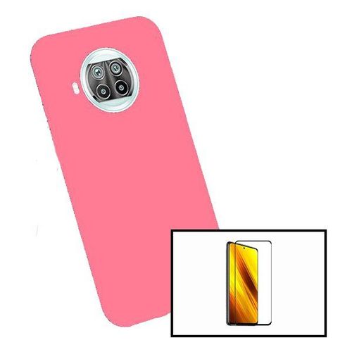 Kit Verre Trempé 5d Full + Coque Silicone Liquide Pour Xiaomi Poco X3 Nfc - Rose