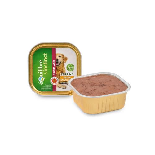 Equilibre & Instinct Une Terrine Riche En Volaille 1 Barquette De 300g Pour Chien Age 606278