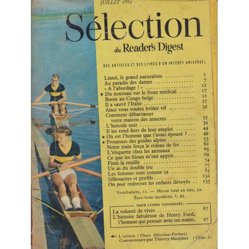 Selection Du Reader S Digest Juillet 1952