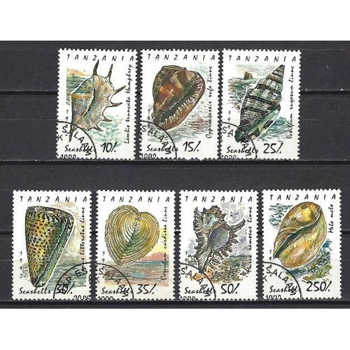 Animaux Coquillages Tanzanie Série Compléte (132) De 7 Timbres Oblitérés