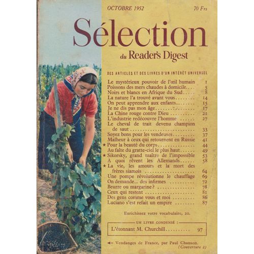 Selection Du Reader S Digest Octobre 1952