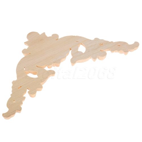 Applique d'angle sculpté en bois, cadre non peint, décalcomanie de porte, charpentier, décoration de meubles pour la maison, 12x12/15x15/20x20 CM