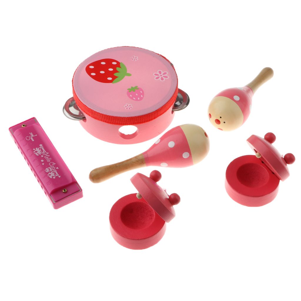 Instrument De Musique Bebe Drclap Drum Set Rose Rakuten