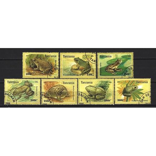 Animaux Grenouilles Tanzanie Série Compléte (79) De 6 Timbres Oblitérés
