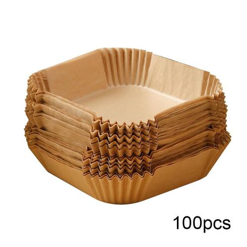 Feuilles de Papier Sulfurisé pour Friteuse à Air 16 cm 100 pcs Naturel