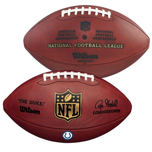 Wilson Indianapolis Colts Ballon De Football Officiel Duke Avec Autocollant D'équipe