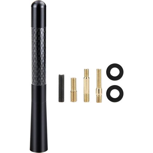 Mât D'antenne De Voiture Universel En Fibre De Carbone, Antenne Courte De Remplacement Pour Véhicule De Camion, 4,7 Pouces, Compatible Avec Ford, Dodge, Jeep, Toyota, Nissan, Mazda
