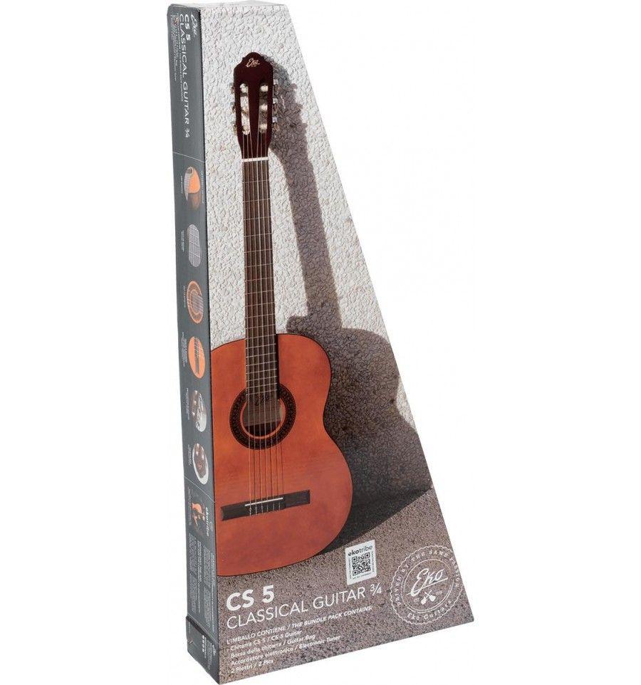 Shiver - GCS-4/4 gaucher guitare classique Naturel - Guitare classique