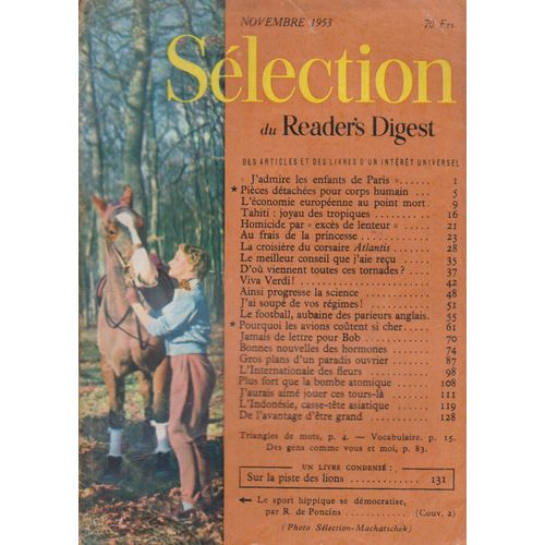 Selection Du Readers Digest Novembre 1953