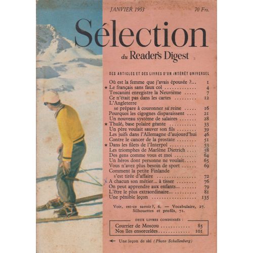 Selection Du Reader S Digest Janvier 1953