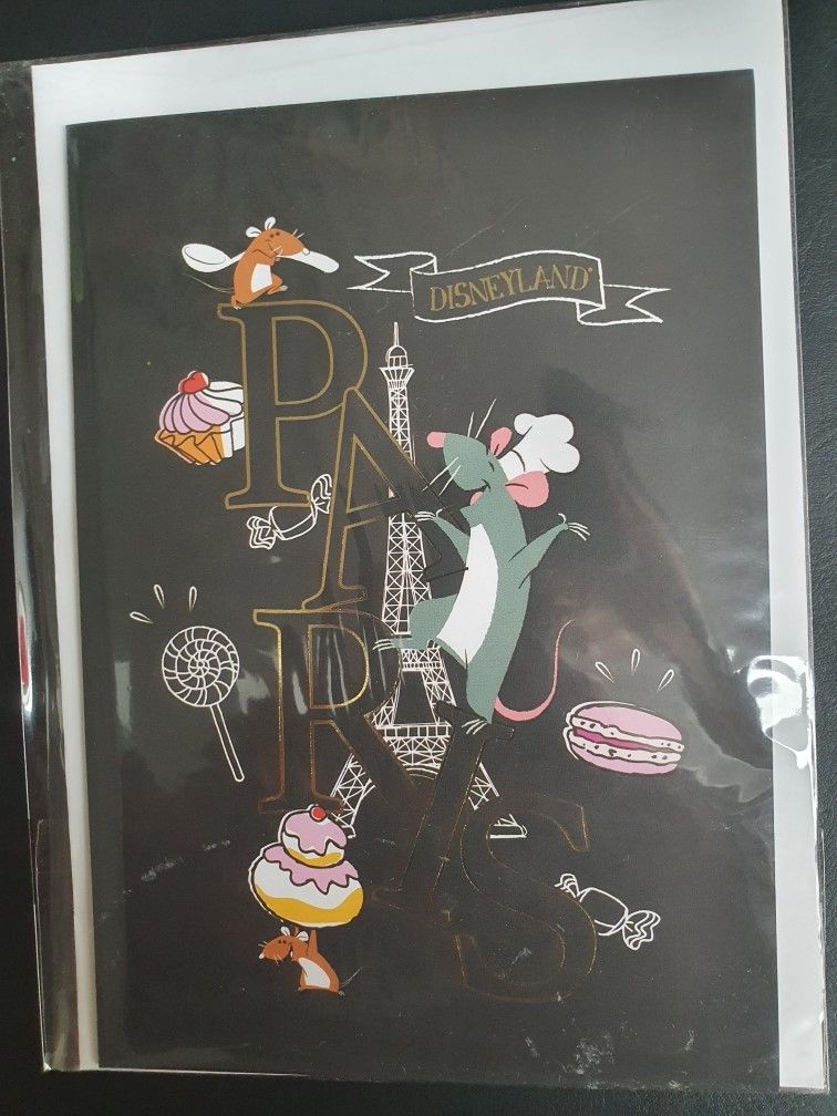 Carte Postale Paris7 Ardoise + Enveloppe Ratatouille Avec Rémy (Neuve) Disneyland Paris