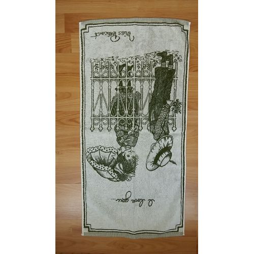 Serviette De Bain "Miss Petticoats" Vossen - Made In Allemagne - Beige/Kaki