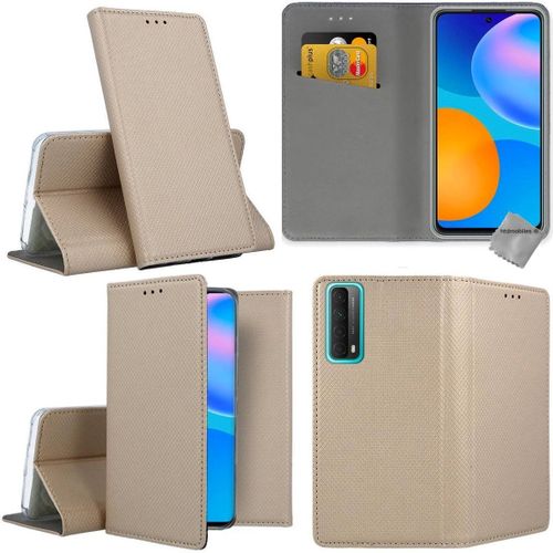 Housse Etui Coque Pochette Portefeuille Pour Huawei P Smart (2021) + Film Ecran - Or Magnet