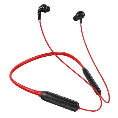 M60 8D Surround Sound sans fil monté sur le cou 5.1 Bluetooth écouteur prise en charge de la carte TF Mode MP3 (rouge)