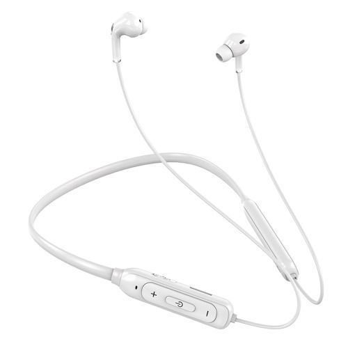 M60 8D Surround Sound sans fil monté sur le cou 5.1 Bluetooth écouteur prise en charge de la carte TF Mode MP3 (blanc)
