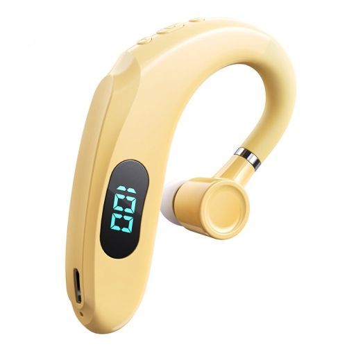 Q20 Bluetooth 5.2 Business Affichage numérique Sport Earhook Stéréo Écouteur (Jaune)