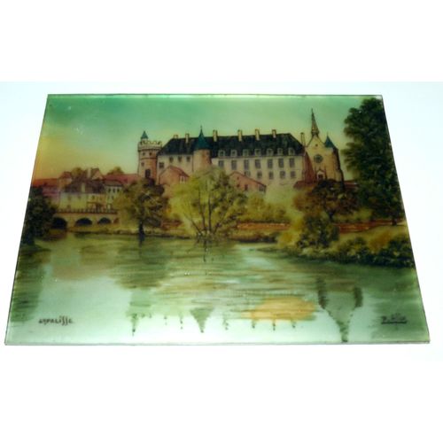 Château De Lapalisse, Gravure Sous Verre Par P.Alix