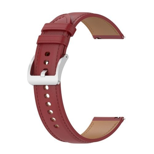 Pour Garmin Vivomove Style Bracelet En Cuir Véritable En Relief - Rouge
