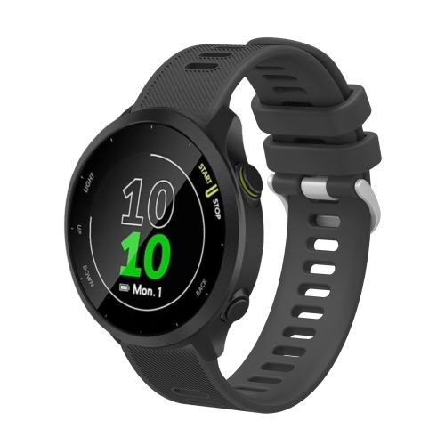 Pour Garmin Approach S40 20mm Bracelet En Sergé De Silicone - Gris