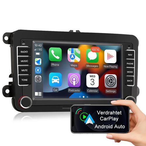 Junsun Carplay 2+64g 7 Zoll Wifi Autoradio Gps Navi Bt Pour Golf Passat Seat Jetta Swc Dab Bluetooth 4core Swc