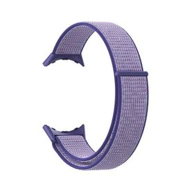 Pour Google Pixel Watch Bracelet De Connecteur En Plastique Tissé En Nylon - Bleu Violet