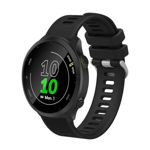 Pour Garmin Vivomove Style 20mm Bracelet En Sergé De Silicone - Noir