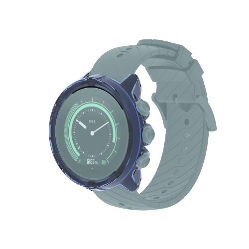 Pour Boîtier De Montre En Silicone Tpu Transparent Suunto 9 - Bleu Transparent