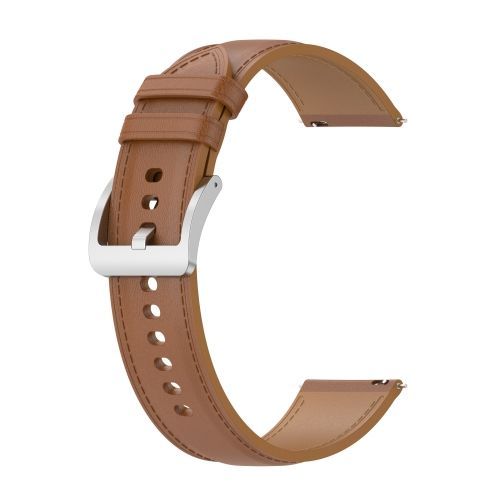 Pour Garmin Vivomove Style Bracelet En Cuir Véritable En Relief - Marron Clair
