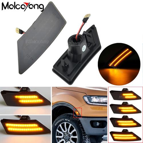 Feu Clignotant Dynamique À Led, Marqueur Latéral, Pour Ford Ranger Xl Xlt Lariat Kb3z-13a565-A-Kb3z-13a565-B, 2 Pièces, 2019 2020