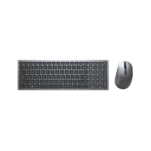 dell dell multi-device wireless keyboard and mouse combo km7120w - tastatur-und-maus-set - uk qwerty - titan gray noir