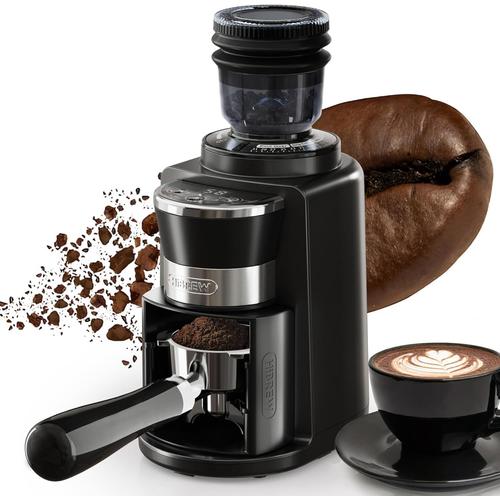 HiBREW G3A Moulin à café électrique - Moulin conique en acier inoxydable avec arôme préservé, tasse unique, 200 watts, 31 réglages de mouture réglables