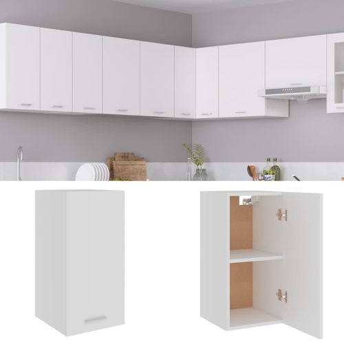 Vidaxl Armoire Suspendue ""Lyon"" Blanc 29,5x31x60 Cm Bois D'ingénierie