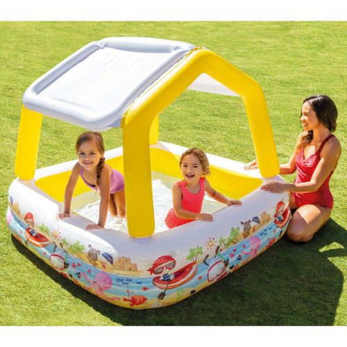Intex Piscine à parasol gonflable 157x157x122 cm
