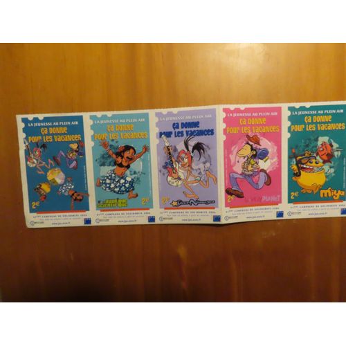 5 Autocollant Jeunesse Au Plein Air 2006 Ça Donne Pour Les Vacances Avec Starniouzes, La Miya, Lovely Planet...