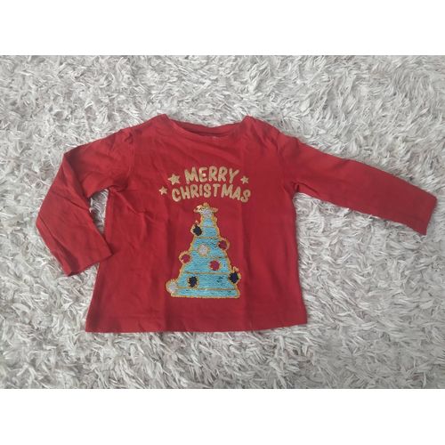T-Shirt Sequins Noël 2 Ans